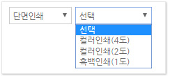 표지인쇄 선택